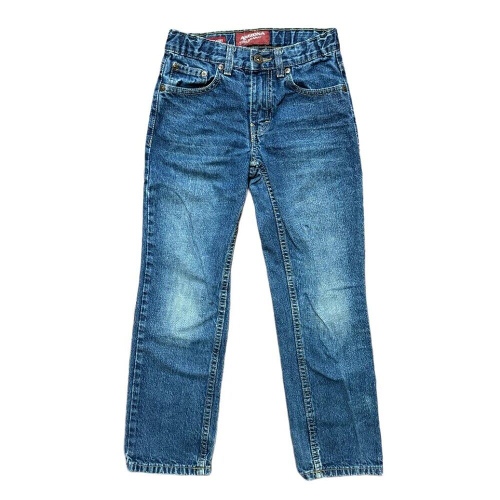 ARIZONA JEAN CO Straight Leg Adjustable Waist Jeans in Medium Wash  BOYS 10